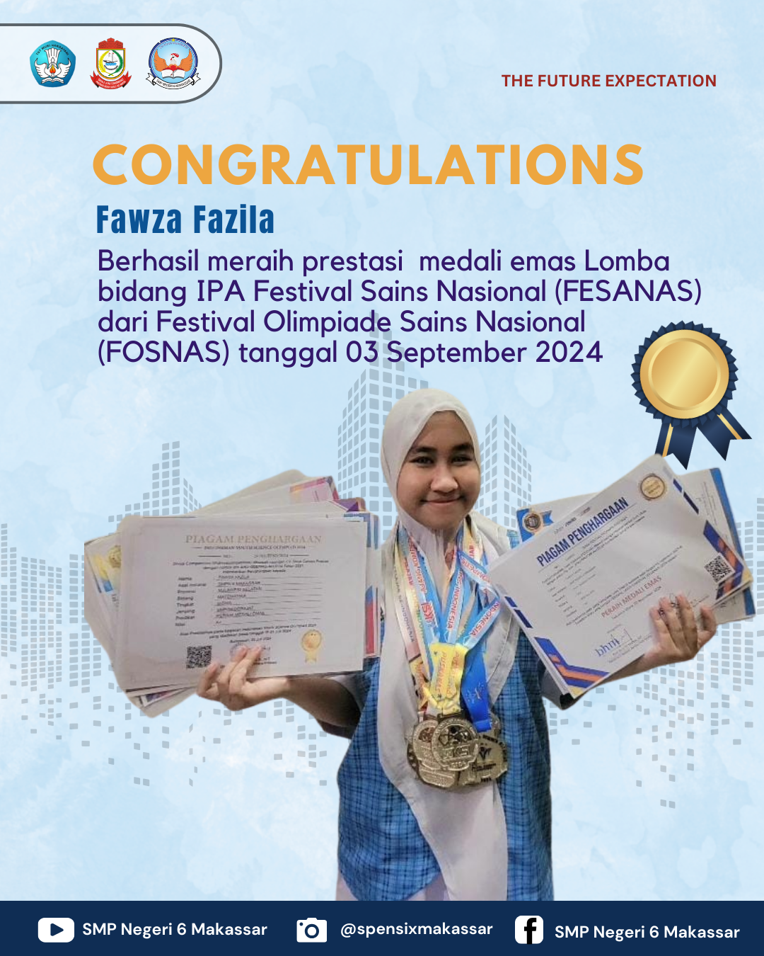 Juara I  Lomba bidang IPA Festival Sains Nasional (FESANAS)  